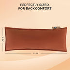 SAVIOR HEAT Heated Throw Pillow Lumbar Support Pillow with 10000mAh Battery, Rechargeable Electric Heating Cushion with 3 Heat Levels for Office Chair Car Abdomen Neck Waist