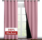 NICETOWN Total Shade Curtains and Draperies, Heavy-Duty Full Light Shading - Image 2