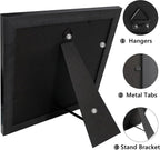 GraduationMall Graduation Photo Shadow Box Frame with Tassel Holder for 8x10 Pictures,Real Glass,Black Over Gold Double Mat,Wall & Tabletop Design