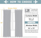ChrisDowa Room Darkening Curtains 80 Inches Long 2 Panels Set - Image 5