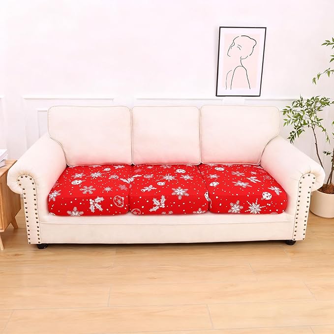 hyha Printed Couch Cushion Covers, Floral Sofa Covers Washable - Image 6