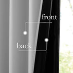 NICETOWN 100% Blackout Off White Curtains - Image 4