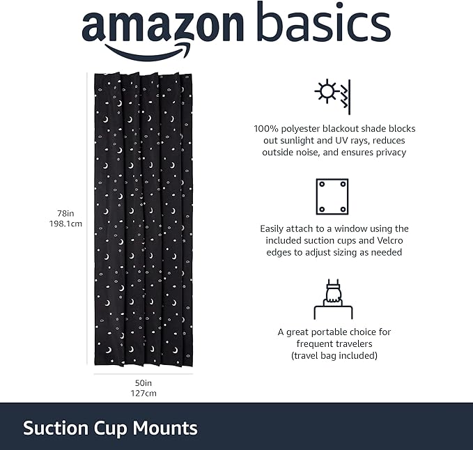 Amazon Basics Portable Blackout Curtain Shade - Image 2