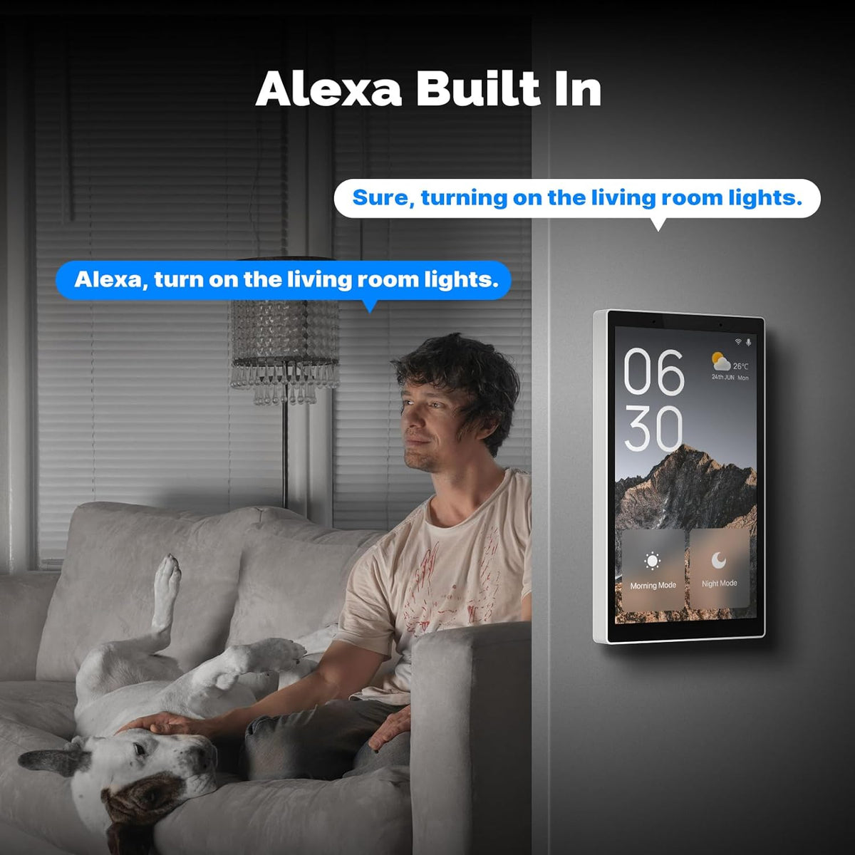 MOES Smart Home Control Panel with Alexa Built-in, Zigbee Hub