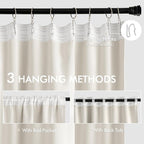 MIULEE Ivory Back Tab Blackout Curtains 84 Inch Length 2 Panels Set - Image 3