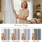 H.VERSAILTEX 63 inch Linen Semi Sheer Curtains - Image 3