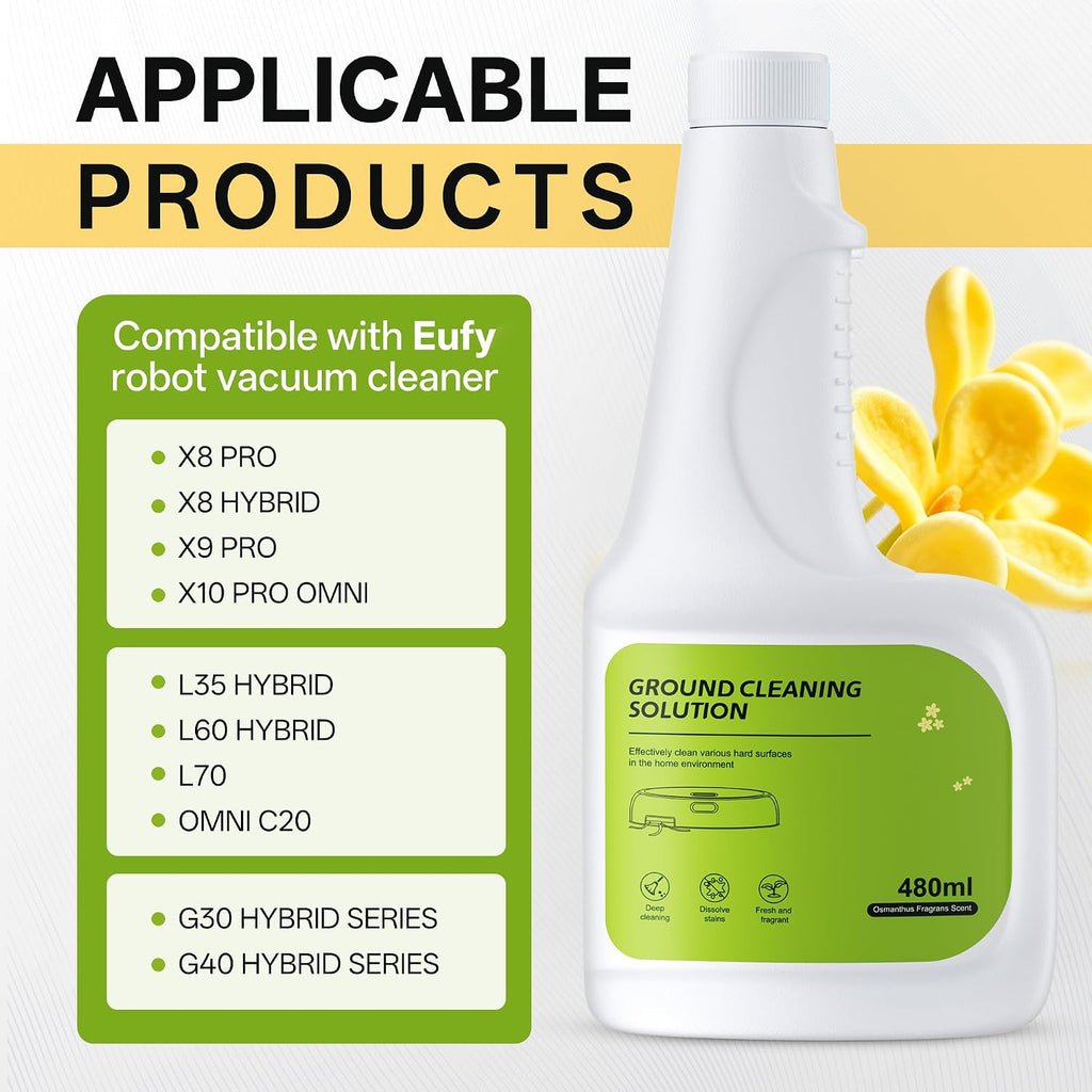 Nukisa 16.93 OZ Osmanthus Scent Cleaning Solution Compatible with Eufy