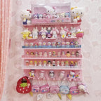 HGYZE Kawaii Peg Board with Hook, Trinket Shelf 4 Pack, Cute Room Decor