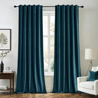 MIULEE Blue Velvet Curtains 96 inches 2 Panels by MIULEE