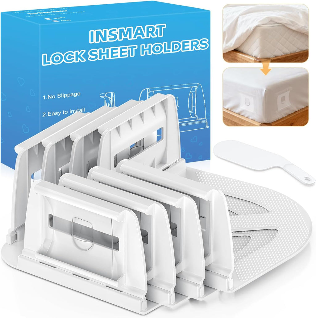 INSMART Sheet Holders-Bed Sheet Holder for Corners&Sides, 4 Pcs