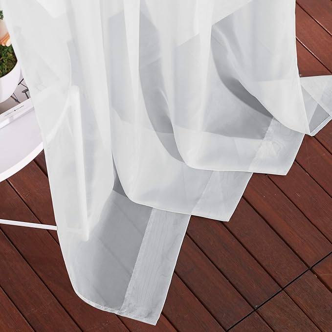 NICETOWN Light Gray Sheer Curtains - Image 7