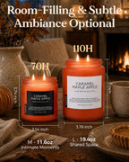 M&Sense Caramel Maple Apple Scented Candles for Women Fall Baking Gift 110H
