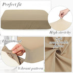 Newwiee 8Pcs Patio Cushion Covers Stretch Outdoor Cushion Cover Replacement - Image 3