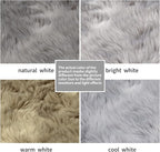 Faux Fur Area Rug, Indoor Plush Gray Floor Carpets - Image 5