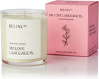 Below 60 Scented Candle | My Love Language is… | Essential Oil-Based Fragrance | Hand-Made with Paraffin-Free Soy Wax | 100% Cotton Wick | 50 hr Burn Time | Spearmint & Fennel (10oz)