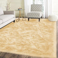 Latepis Yellow Area Rug for Living Room 6x9 Faux Fur Fluffy Rug Washable by Latepis