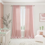 Pink Linen Curtains 72 Inch Length - Image 7