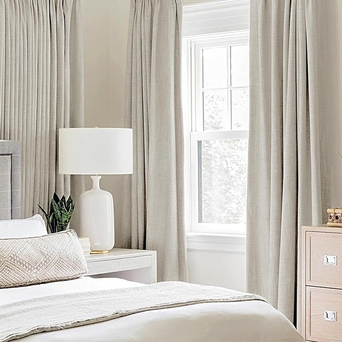 MIULEE Linen Curtains 100% Blackout - Image 2