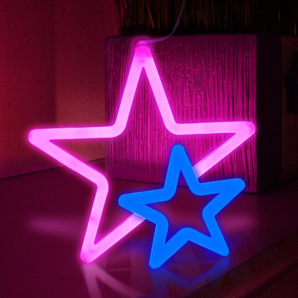 BRIGHTDECK 3 Pack Butterfly Neon Signs for Bedroom, Pink Purple White