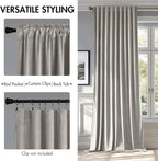 MIULEE Silver Gray Velvet Curtains 108 inches - Image 2