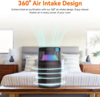 AIRROMI Pet Air Purifier for Home & Bedroom, HEPA Activated Carbon Filter, Removes Pet Dander & Odor, Allergies, Smoke, Hair, Night Light, Fragrance Sponge, Up to 658 ft², A2002 Tan