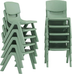 Flash Furniture Stackable Plastic School Chair, Sage, Set of 10
