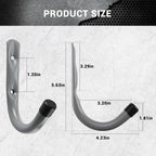 Garage Hooks, 4 Inch Heavy Duty Steel J Hooks for Wall, 12 Pack, Gray