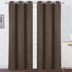 LEMOMO Chocolate Brown Thermal Blackout Curtains/42 x 95 Inch/Set of 2 Panels by Lemomo