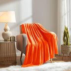 KMUSET Fall Throw Blanket Orange Fleece Throw 50 X 60 inches - Image 5