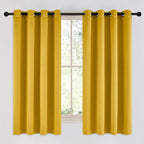 NICETOWN Room Darkening Gold Curtains 63 inch Length 2 Panels by NICETOWN