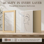 VCK 24x36 Poster Frame Set of 3, Natural Solid Wood, Wall Hanging