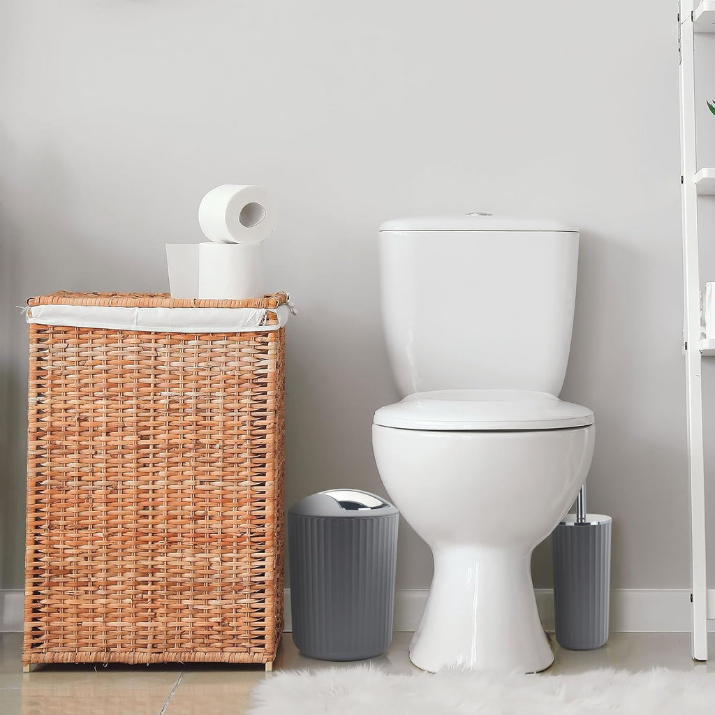 Bathroom Accessory Set, 10 Piece Grey Bathroom Set Complete