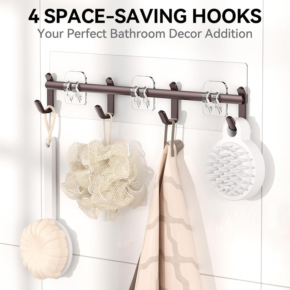 YASONIC Shower Caddy Adhesive, Rustproof Shower Shelves for Inside Shower