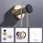 Shower Faucet Set Black and Brushed Gold 10'' Rainfall Shower System