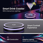 GLOGLOW Drink Mixer Smart Coaster, ABS Material