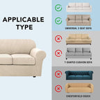 H.VERSAILTEX 4 Piece Stretch Couch Covers - Image 9
