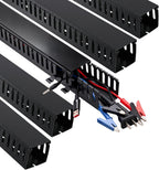 5 Pack 15.7" No-Drill Cable Raceway PVC Cord Cover Set, 1.96" H x 1.93" W