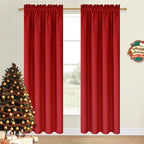 DWCN Christmas Blackout Curtains Room Darkening Thermal Insulated Bedroom by DWCN