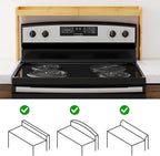 SpaceAid Bamboo Over the Stove Spice Holder Shelf, 31.5" Kitchen Organizer Stove Spice Top Rack, 11.6" Height Countertop Storage, Over Oven Back Sink Organization Shelf, Natural