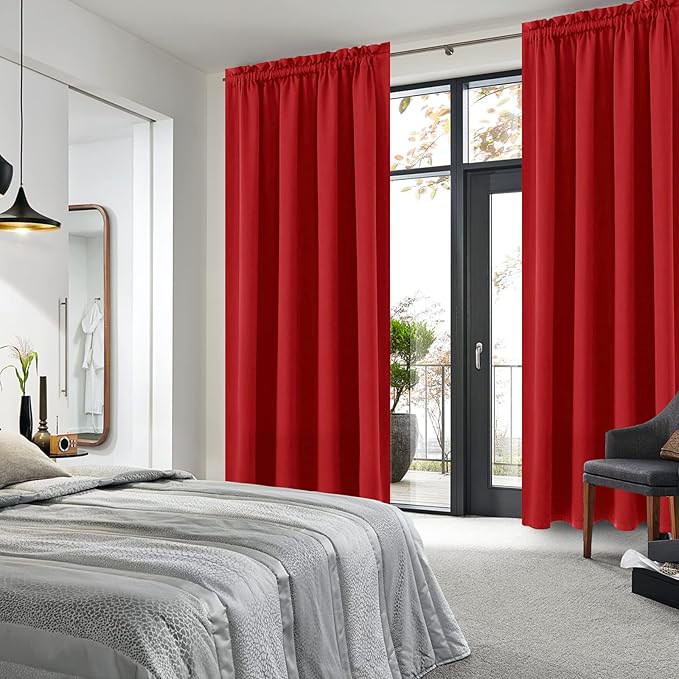 DWCN Christmas Blackout Curtains Room Darkening Thermal Insulated Bedroom - Image 2