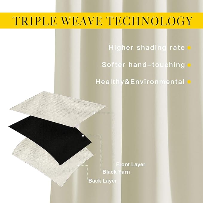 NICETOWN Bedroom Room Darkening Curtains - Image 5