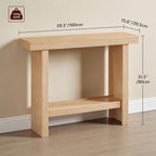 MAHANCRIS Modern Console Table, 39.4" Rectangular Entryway Table, Natural