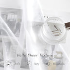 NICETOWN White Sheer 54 inch Length Curtains, Grommet Soft Voile Sheer Light - Image 4