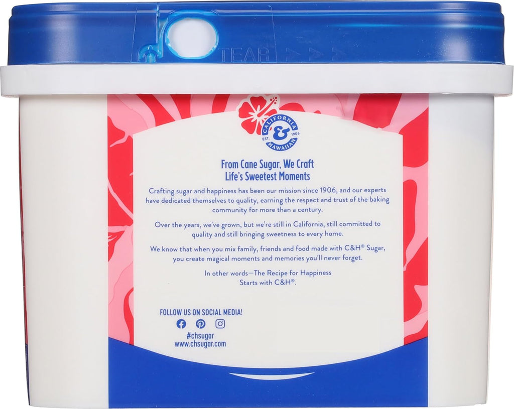 C&H® Granulated Sugar, 3.5 lb Easy-Baking Tub, 2 Pack - with Recipe Card