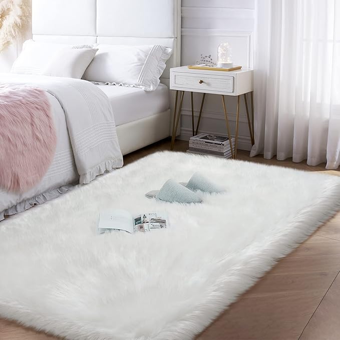 Faux Fur Area Rug, Indoor Plush Floor Carpets - Image 7