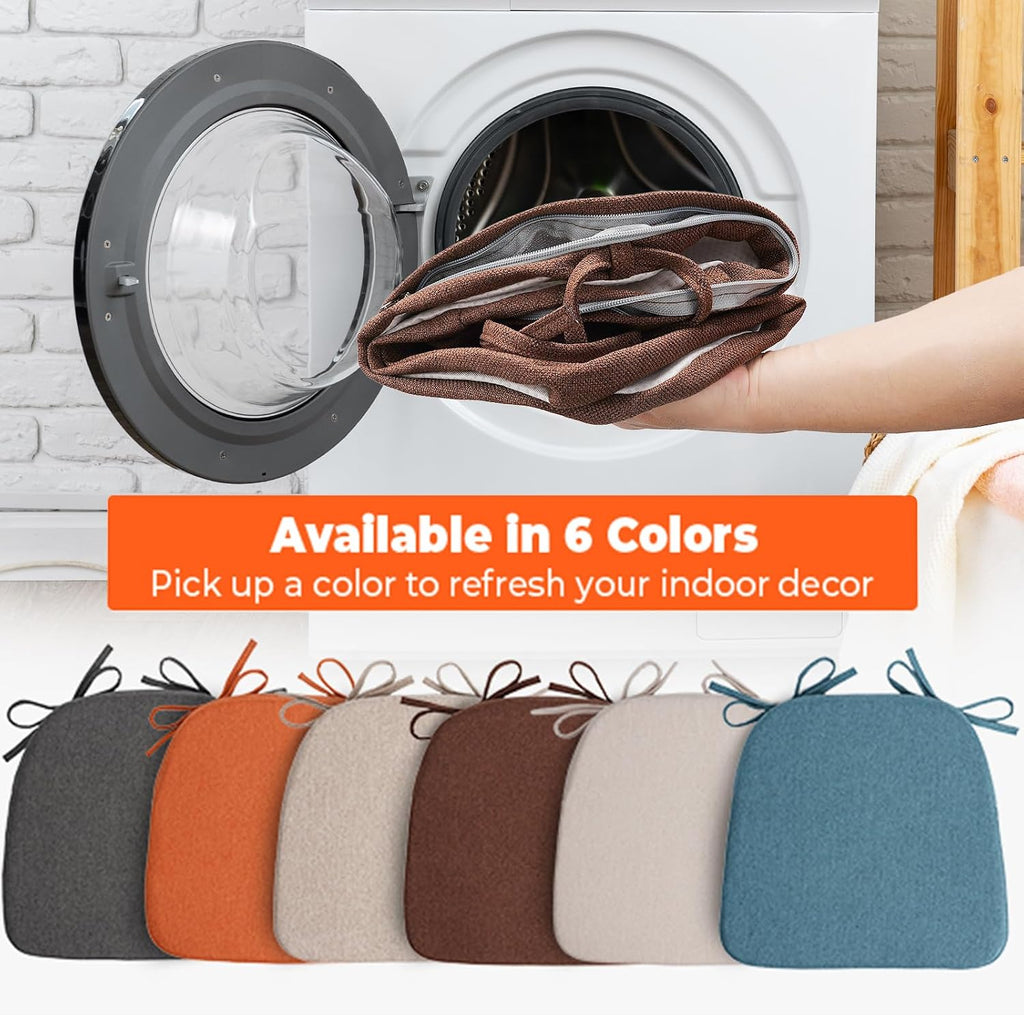 Sunsleek Chair Cushions for Dining Chairs D-Shaped Seat Cushions Chair Pads