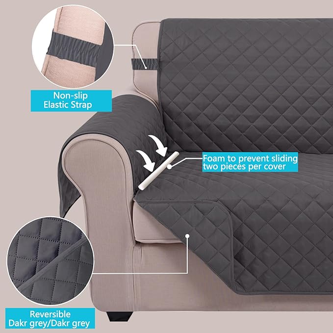 U-NICE HOME Reversible Sofa Cover Couch Cover - Image 3