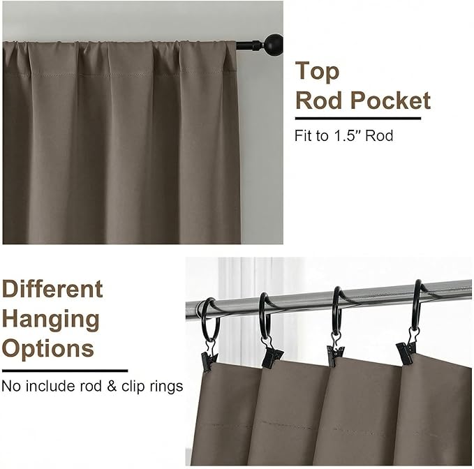 Simplebrand Ava Latte Blackout Curtains - Image 4