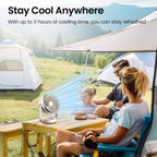 BURLAN Small Desk Fan for Bedroom,Battery Powered Portable Fan Rechargeable