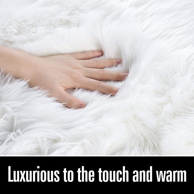 LOCHAS Soft Fluffy Faux Fur Rugs - Image 4